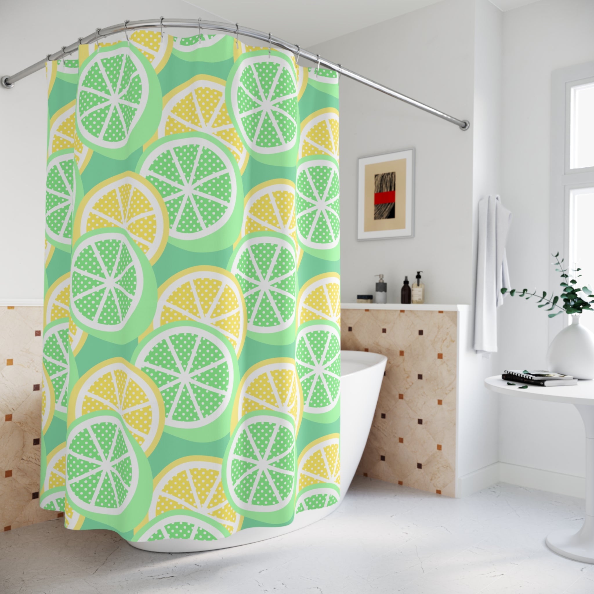 Lemon-Limy Shower Curtain