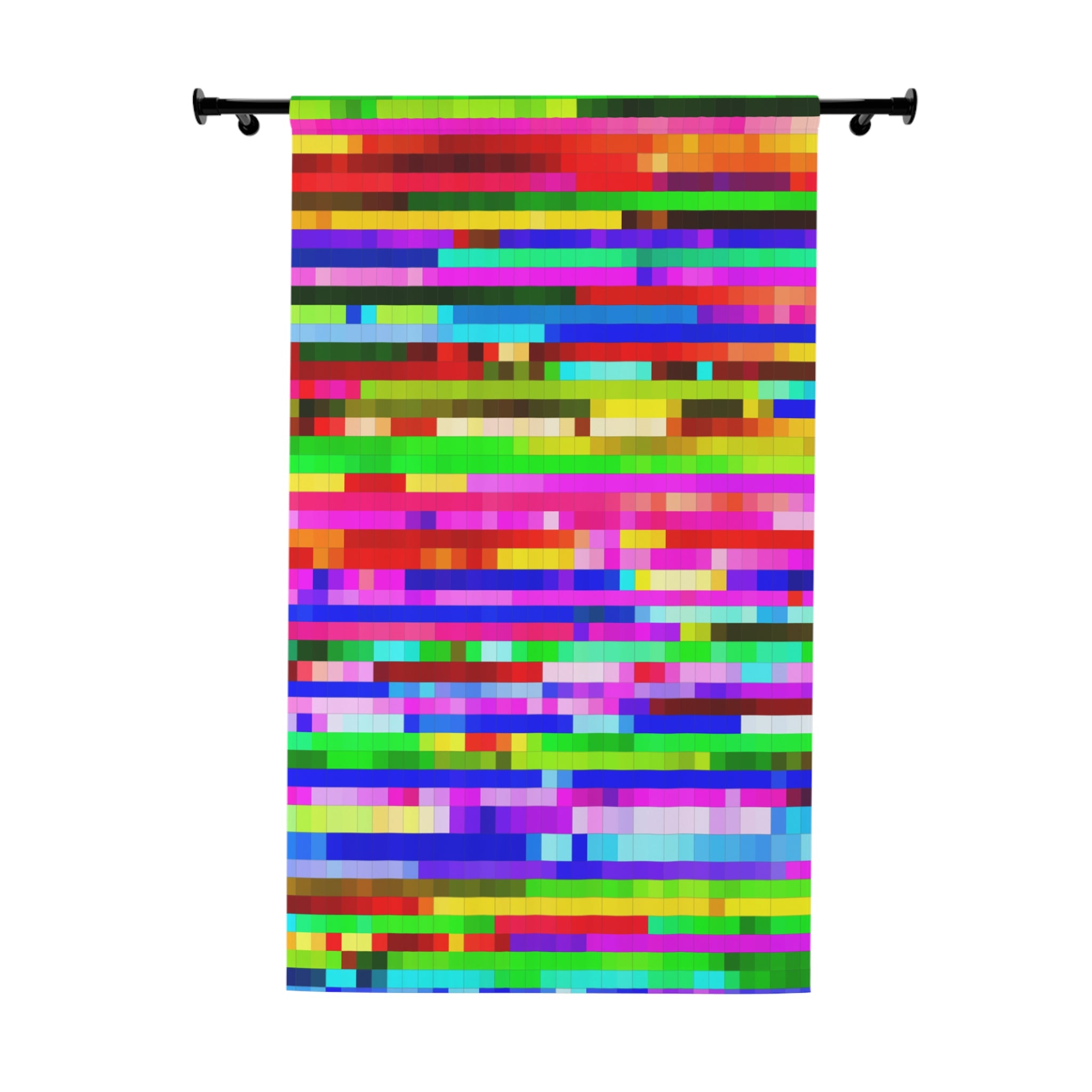 Vintage Television Pixels Blackout Window Curtain