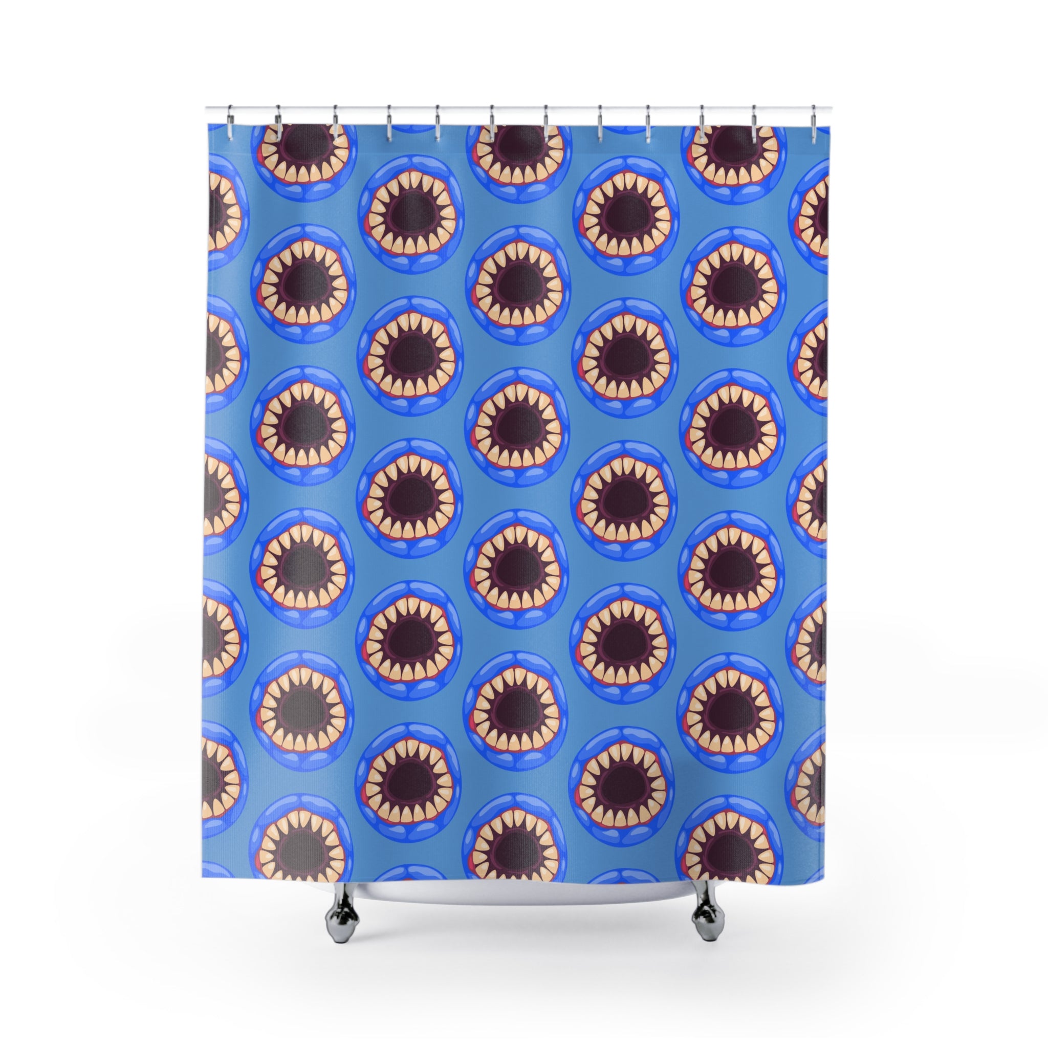 Sharp-Toothed Monster Mouth Shower Curtain Gift: Audacious Art for Edgy Homes