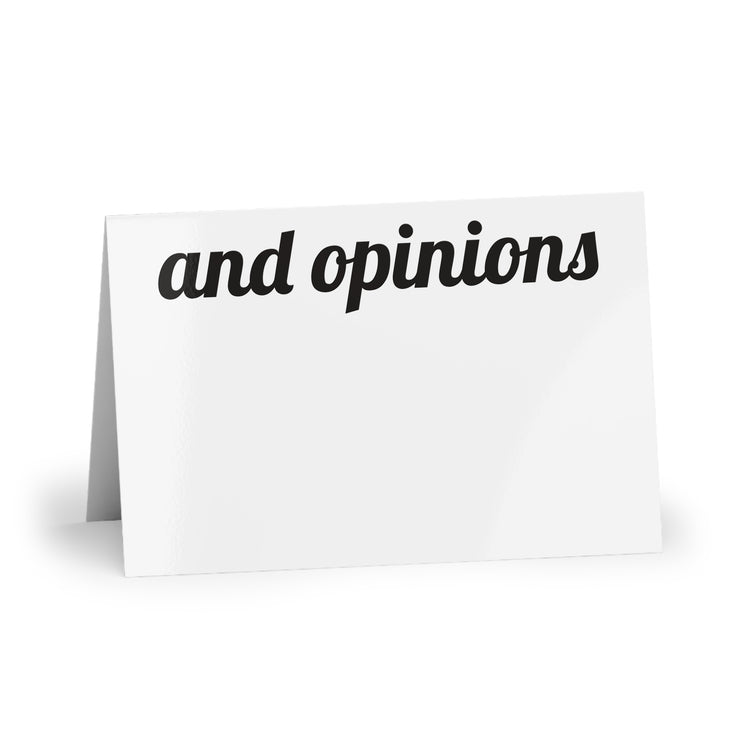 Full of tinsel and opinions for Festive Laughs greeting card in white – original NewGiftDay design