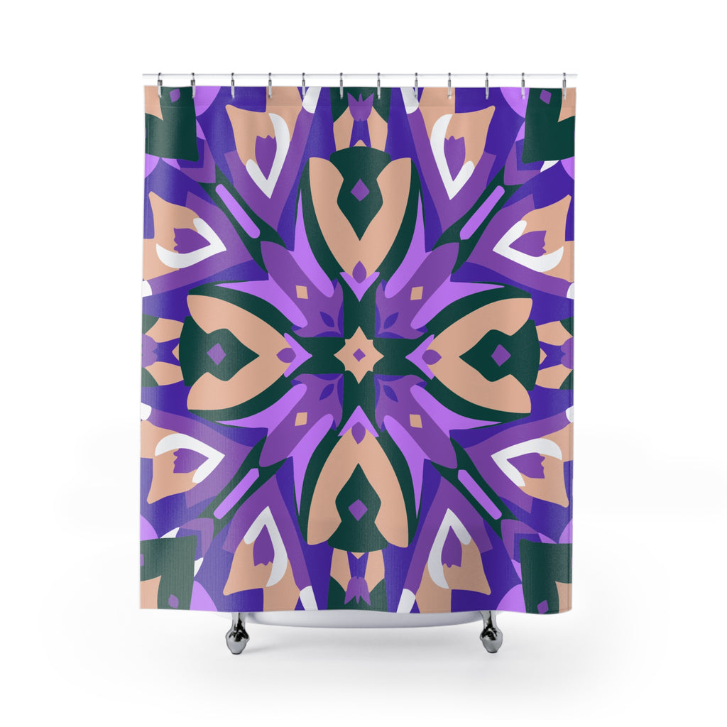 Abstract Geometric Mandala Shower Curtain Gift: Zen Art for Serene Homes