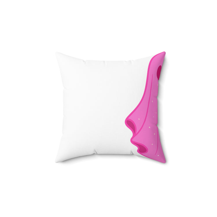 Pink Ghost Parade Spun Polyester Square Pillow design