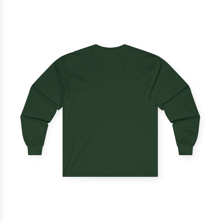 Bigfoot Christmas List long sleeve tee in dark-heather – original NewGiftDay design