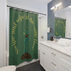 "Swipe and Wipe" Zombie Hand Shower Curtain Gift: Humorous Horror for Quirky Homes