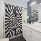 Hypnotic Swirl Optical Illusion Shower Curtain Gift: Mind-Bending Art for Dynamic Homes