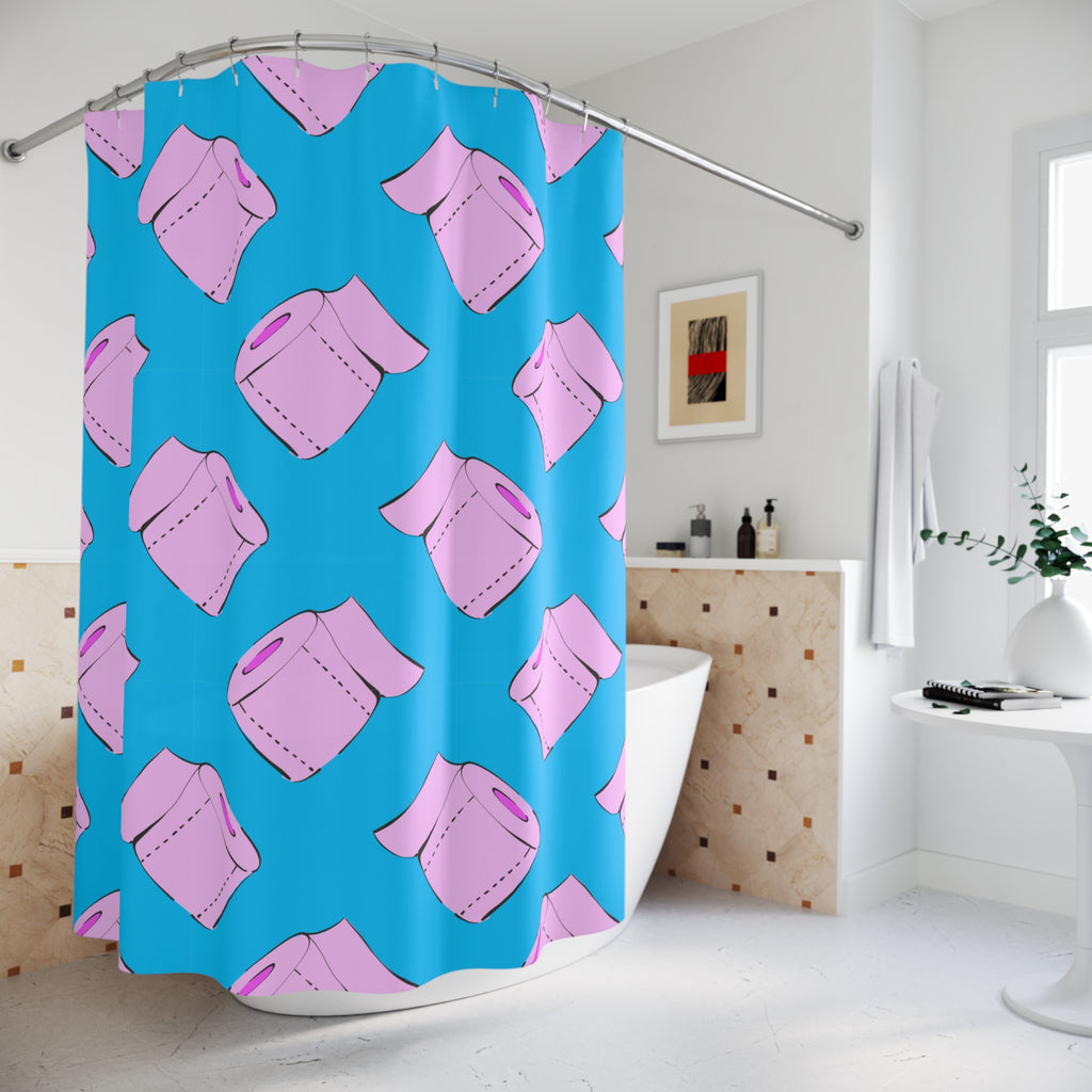 Toilet Paper Roll Pattern Shower Curtain Gift: Witty Bathroom Humor for Quirky Homes