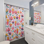 Folk Art Floral Shower Curtain Gift: Bohemian Whimsy for Cheerful Homes