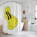 Melting Smiley Face Art Shower Curtain Gift: Trippy Vibes for Indie Home