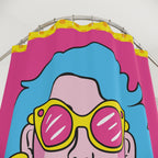 Pop Art Retro Style Woman Shower Curtain Gift: 80s Glam for Bold Homes