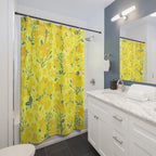 Canola Floral Pattern Shower Curtain