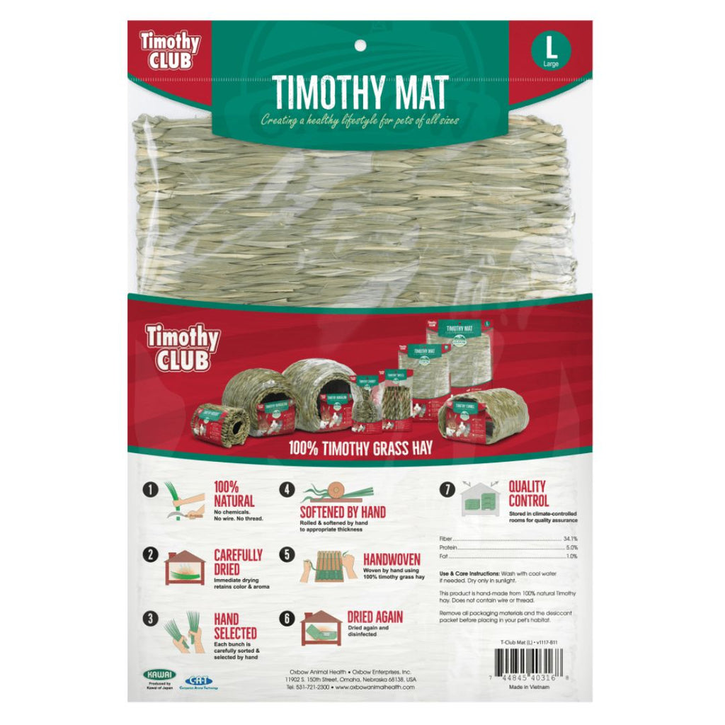 Oxbow Animal Health Timothy CLUB Timothy Hay Small Animal Mat