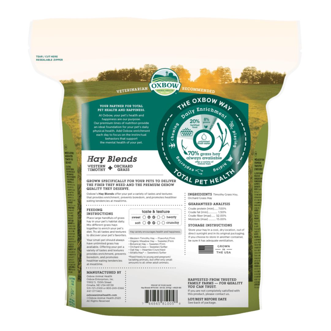 Oxbow Animal Health Hay Blends Western Timothy & Orchard Grass Hay Blends