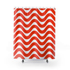 Classic Wavy Stripe Shower Curtain Gift: Retro Rhythm for Dynamic Homes