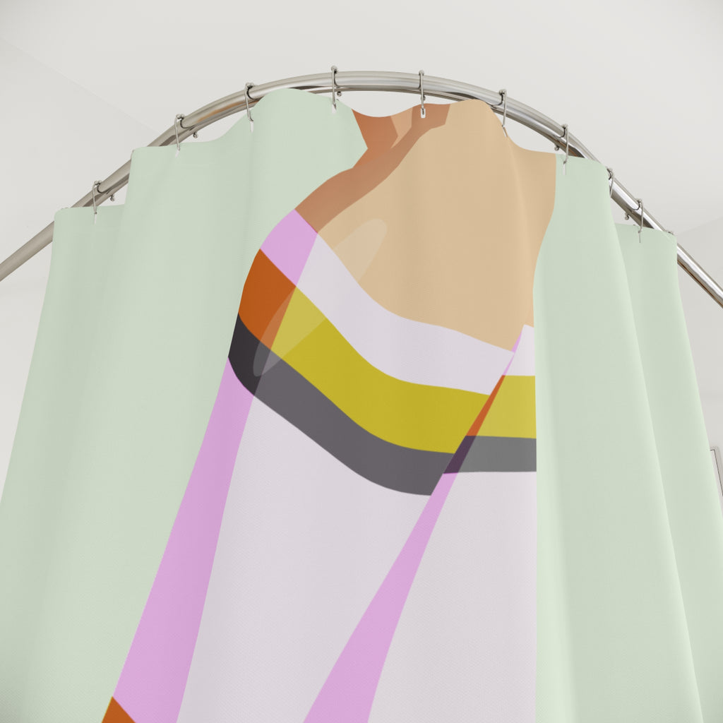 Retro Roller Skate Chic Shower Curtain Gift: Groovy Vibes for Nostalgic Bathrooms