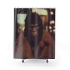 Pixel Art Sasquatch Detective Shower Curtain Gift: Urban Lore for Mystery Homes