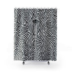 Hypnotic Cobra White Maze Shower Curtain Gift: Psychedelic Intrigue for Modern Homes