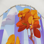 Vibrant Autumn Cityscape Landscape Shower Curtain Gift: Modern Fall for Artistic Homes