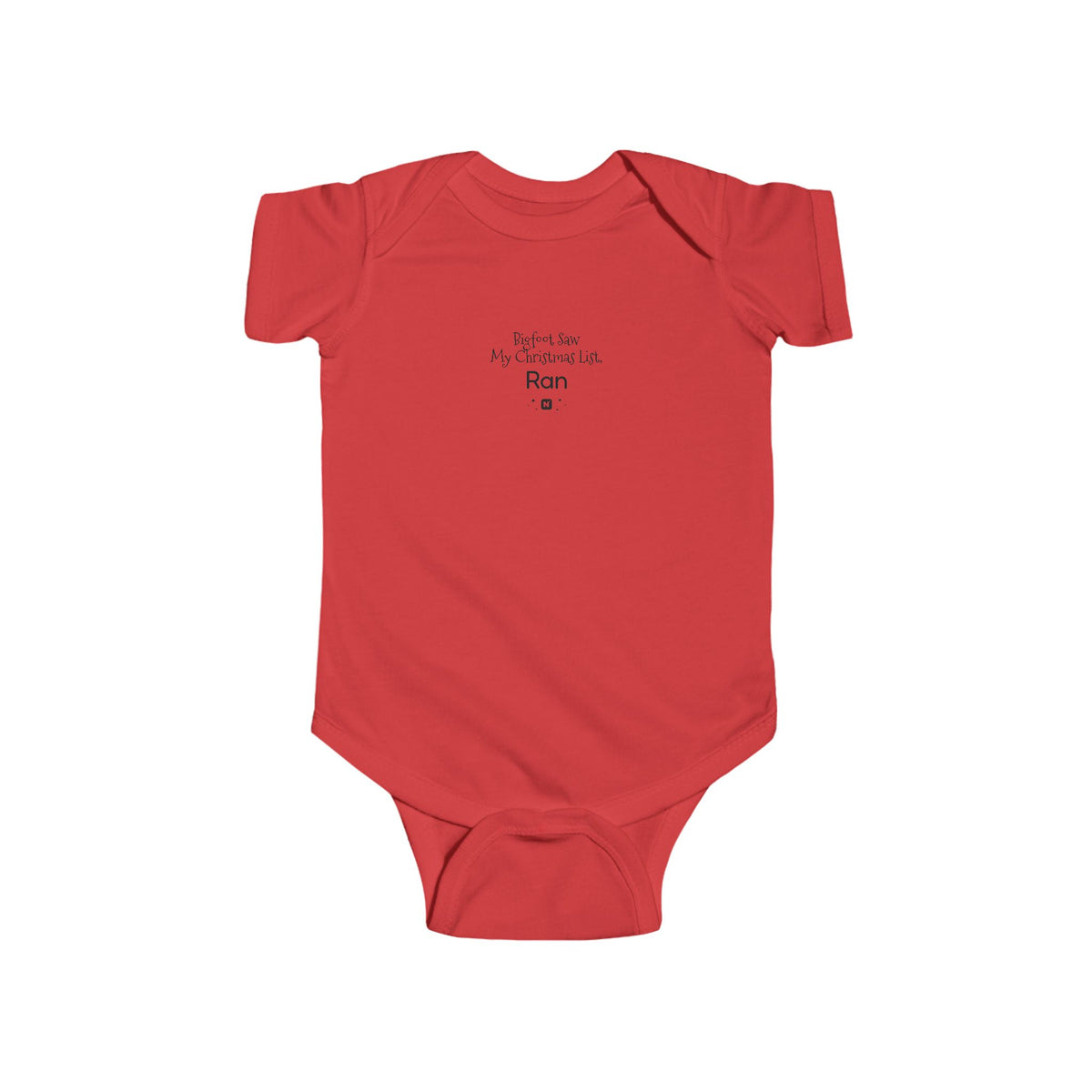 Bigfoot Christmas List baby bodysuit – original NewGiftDay design, view 12