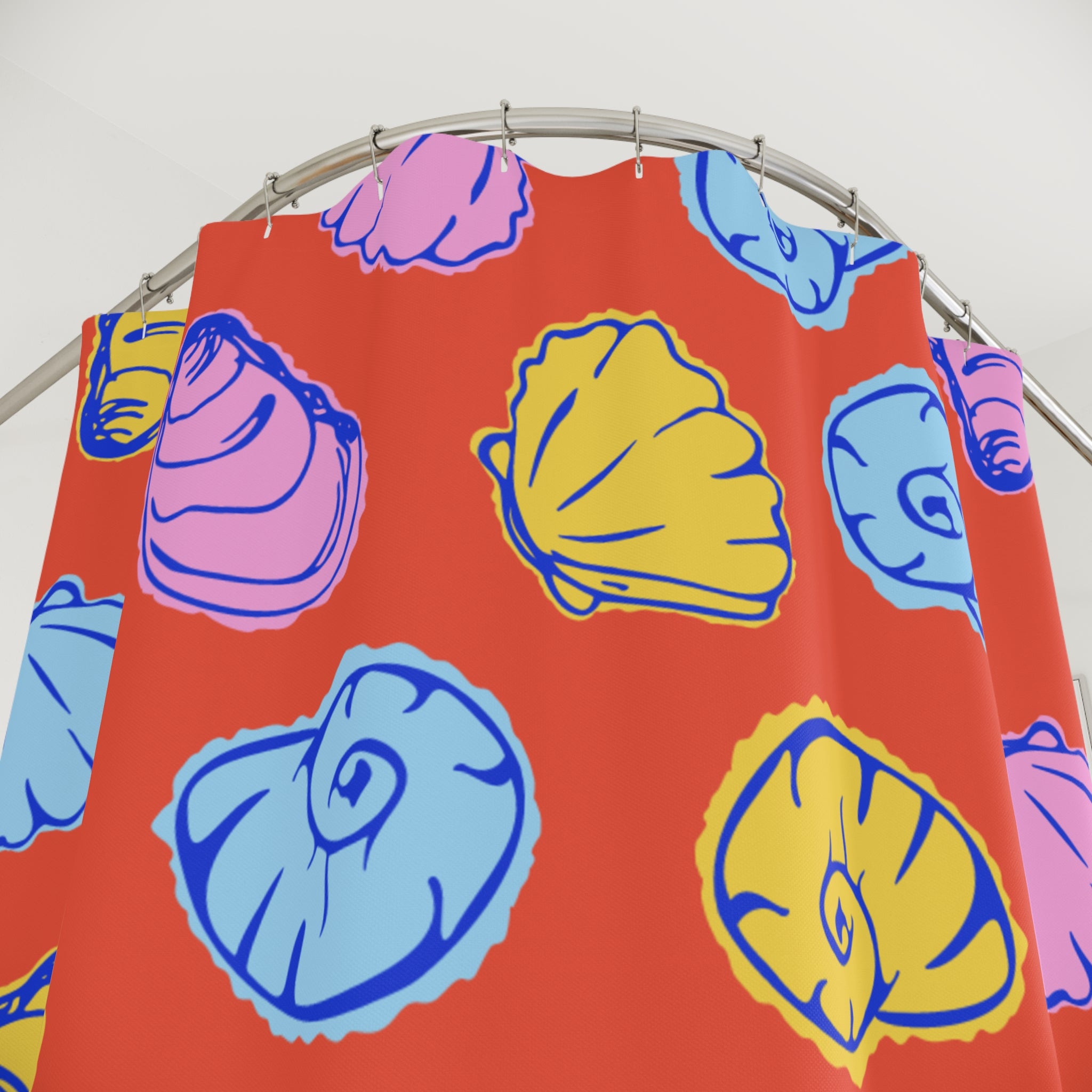 Pop Art Seashell Shower Curtain Gift: Coastal Whimsy for Bold Homes