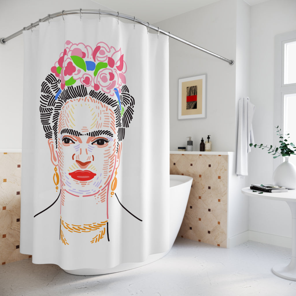 Frida Kahlo Inspired Abstract Shower Curtain Gift: Artistic Icon for Bold Homes
