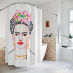 Frida Kahlo Inspired Abstract Shower Curtain Gift: Artistic Icon for Bold Homes