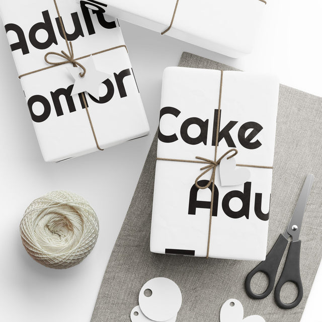 Cake Today, Adulting Tomorrow Gift Wrapping Paper for Birthday Presents