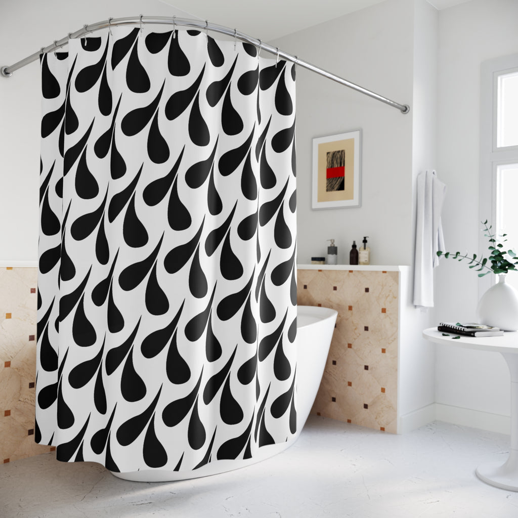 Abstract Water Drops Shower Curtain