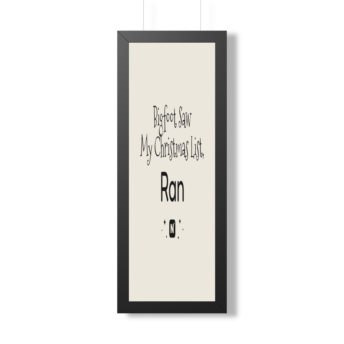 Bigfoot Christmas List Framed poster – original NewGiftDay design, view 27