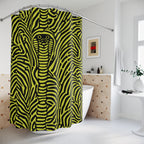 Hypnotic Cobra Maze Shower Curtain Gift: Psychedelic Intrigue for Modern Homes