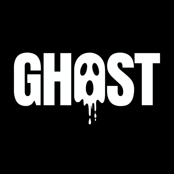 Minimal Ghost Lettering for Fall – original NewGiftDay design artwork