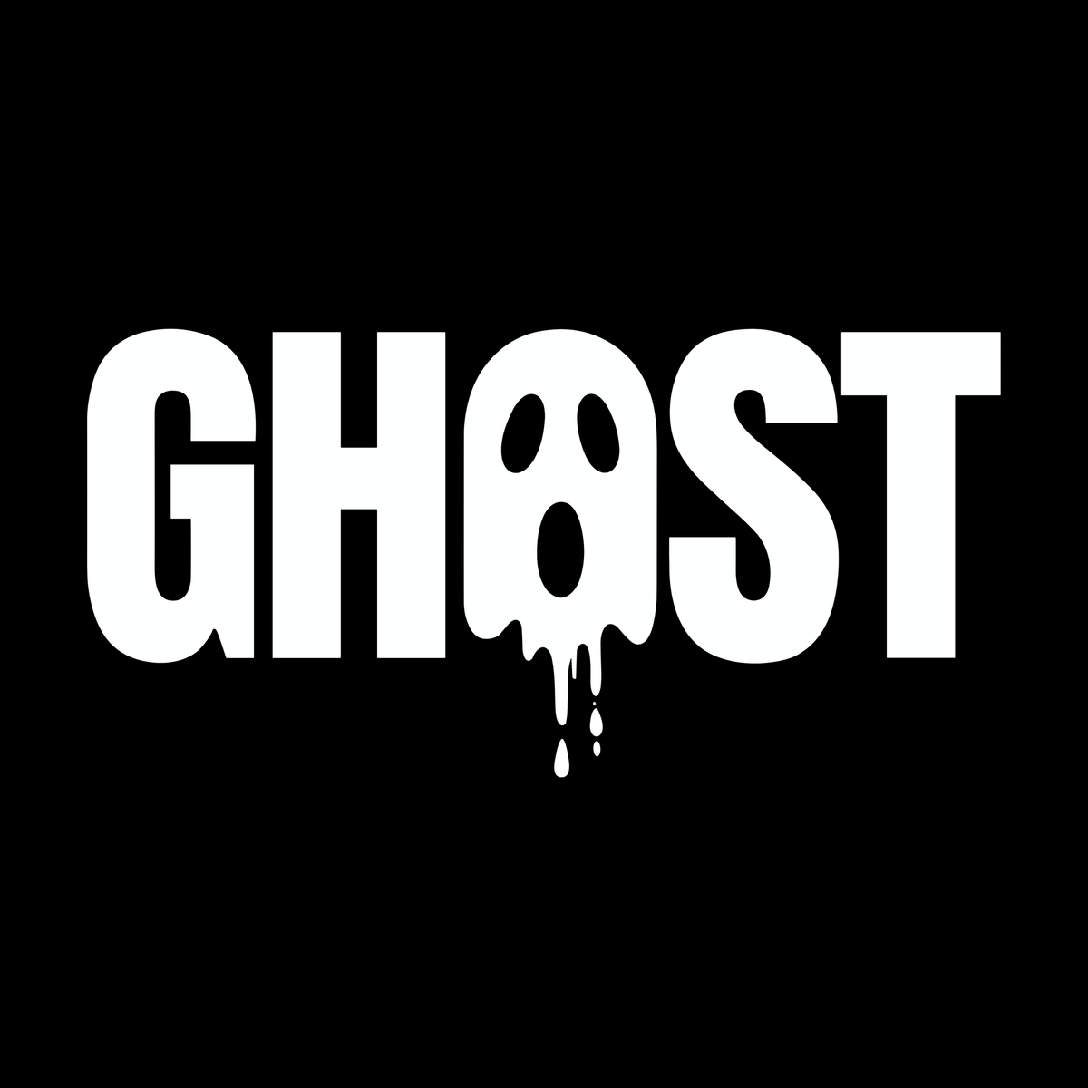 Dripping Ghost Face Coaster design