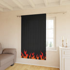 Flame On Black and Fire Blackout Window Curtain