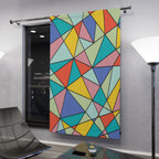 Stained Glasish Design Blackout Window Curtain