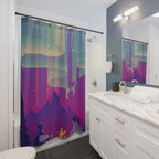 Aurora Borealis Campfire Shower Curtain Gift: Ethereal Adventure for Dreamer Homes