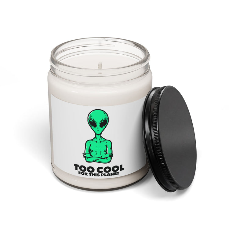 Too Cool For This Planet Alien candle – original NewGiftDay design, view 2