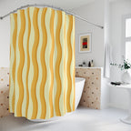 Abstract Instant Noodle Wave Shower Curtain Gift: Culinary Art for Modern Foodies