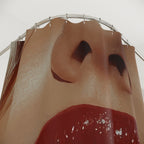 Ruby Red Glam Lips Shower Curtain Gift: High-Fashion Drama for Luxe Homes