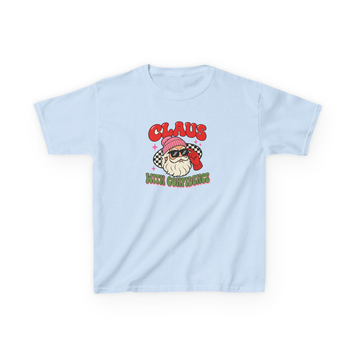 Claus With Confidence Kids Heavy Cotton™ kids tee – original NewGiftDay design, view 3