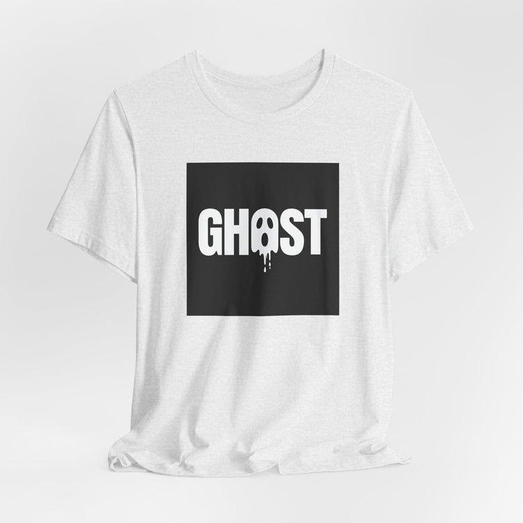 Dripping Ghost Face T-shirt in ash – original NewGiftDay design