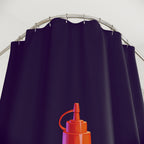 Minimalist Squeeze Bottle Shower Curtain Gift: Pop Art Humor for Foodie Homes