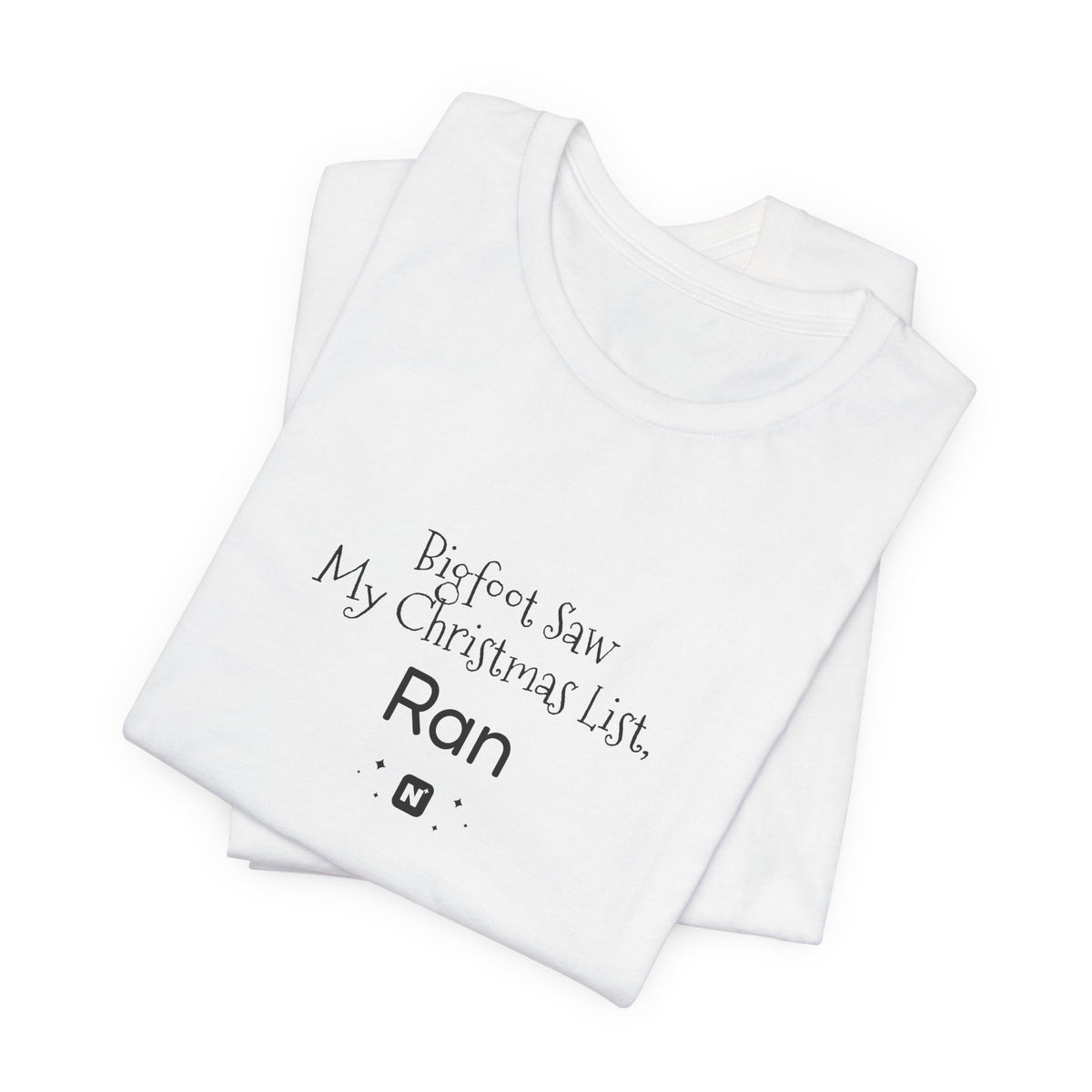 Bigfoot Christmas List T-shirt – original NewGiftDay design, view 65