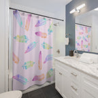 Ethereal Pastel Feather Pattern Shower Curtain Gift: Dreamy Boho for Serene Homes