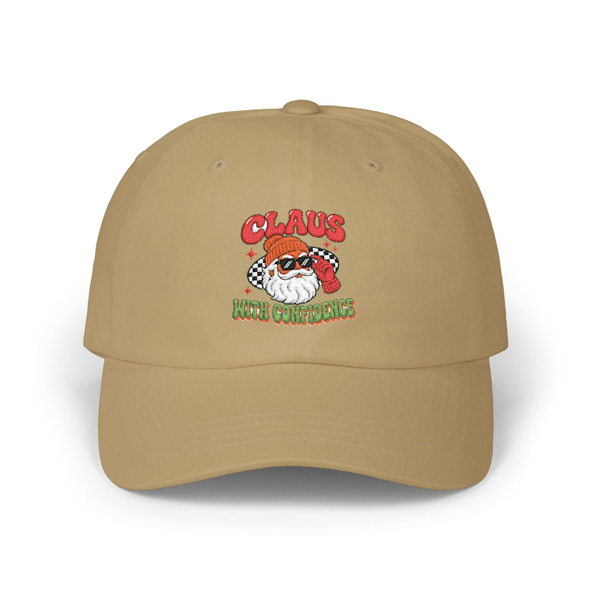 Claus With Confidence Classic Dad Cap hat – original NewGiftDay design, view 3