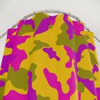 Minimalist Pink & Gold Camo Shower Curtain Gift for Fearless Style