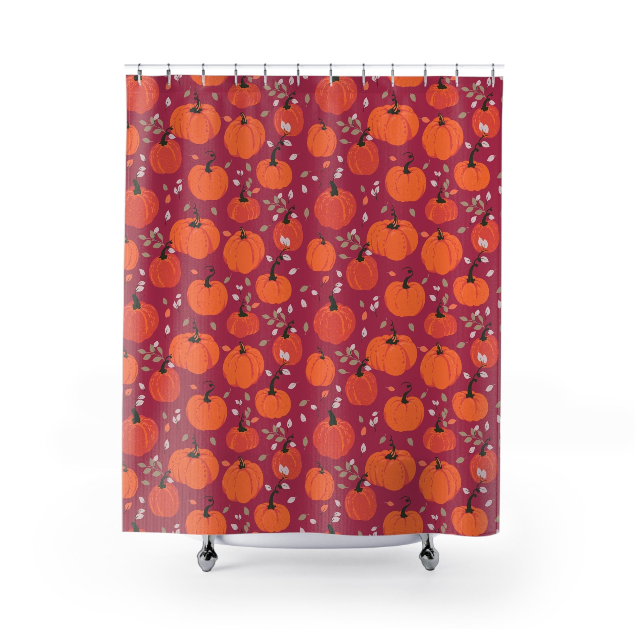 Rustic Pumpkin Patch Pattern Shower Curtain Gift: Cozy Autumn for Festive Homes