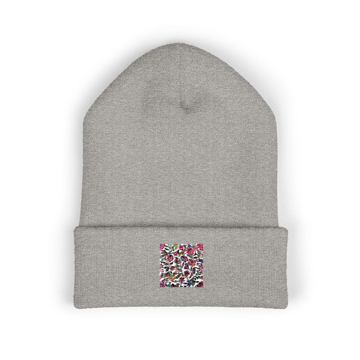 Blush Bird Garden Printed Cuffed for Chilly Strolls beanie – original NewGiftDay design, view 3