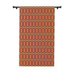 Retro Oval Things Pattern Blackout Window Curtain