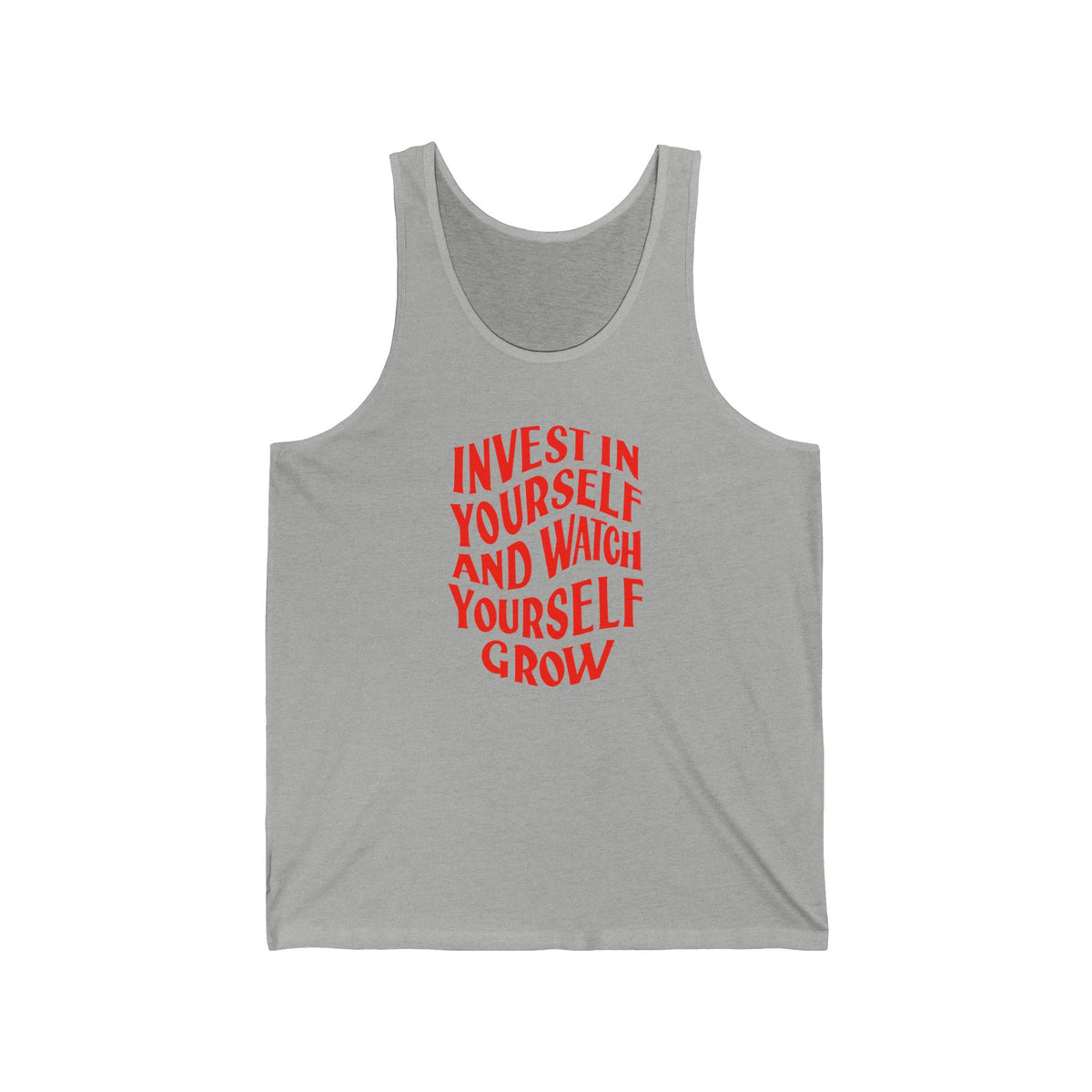 Grow Yourself Unisex Jersey Tank tank top – original NewGiftDay design, view 2