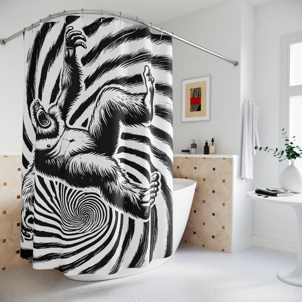 Sasquatch Time Warp Shower Curtain Gift: Cryptid Vortex for Mythical Homes