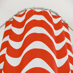 Classic Wavy Stripe Shower Curtain Gift: Retro Rhythm for Dynamic Homes